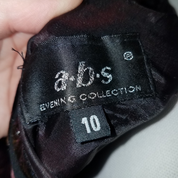 PRICE⬇️VINTAGE VELVET A.B.S. GOWN & SCARF SZ 10 - Picture 13 of 13